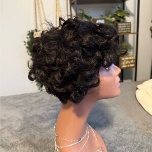 Curly Black Wig for Women